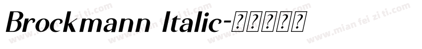 Brockmann Italic字体转换